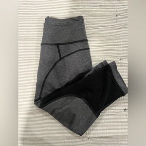 Lululemon Grey and Black Capri Leggings